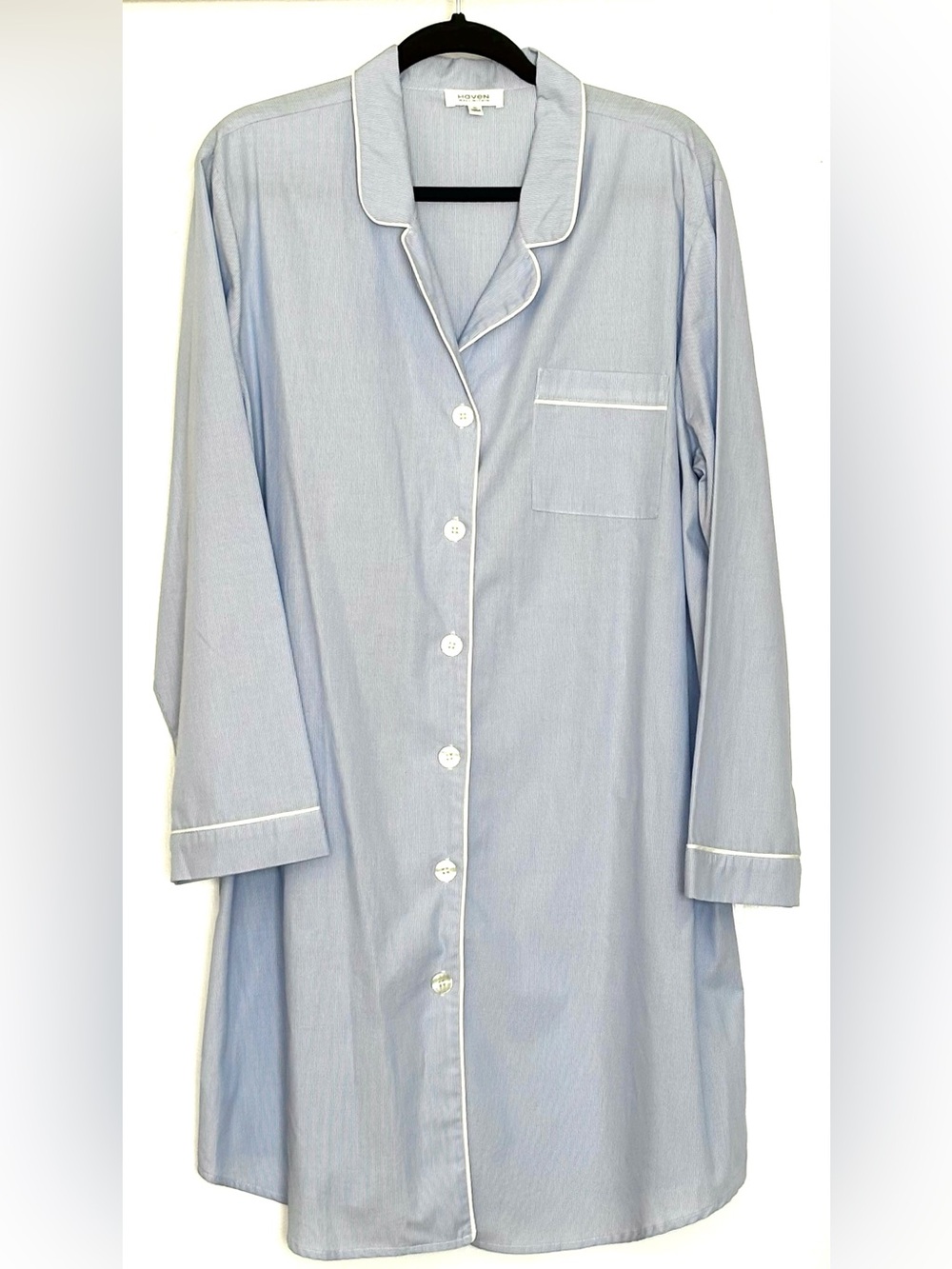 Haven Well Within Organic Poplin Sleep Shirt Dress Size XL